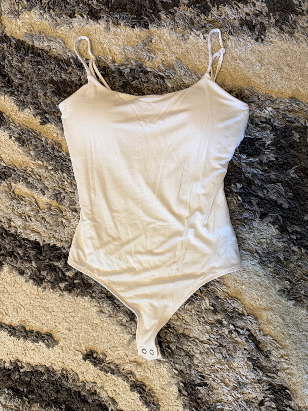 Women's White Stretch Strap Bodysuit
